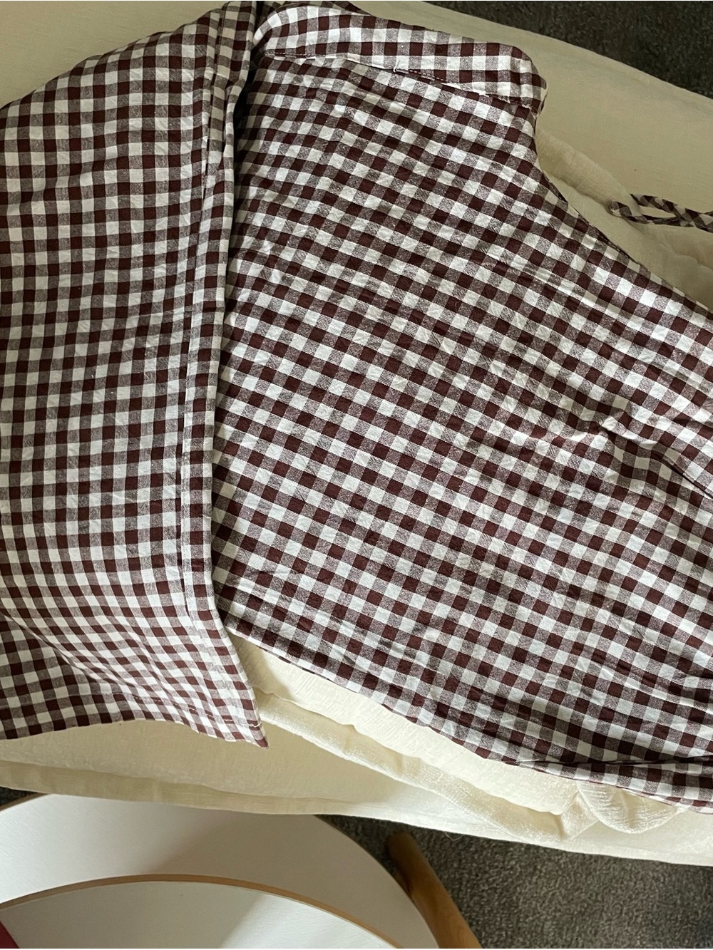 Brown and White Gingham pants